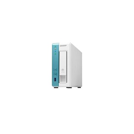 NAS QNAP TS-131K /1 BAHIA NUCLEO CUADRUPLE HASTA 1.7 GHZ 1GB DDR3,  LAN GIGABIT X1 /USB 3.2 X2/SATA/HOT-SWAP/ SIN DISCOS/ HAST