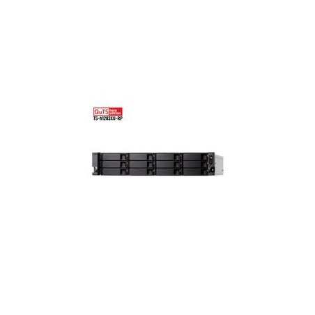 NAS QNAP TS-H1283XU-RP-E2236-128G /FUENTE REDUNDANTE/ 12 BAHIAS SATA HDD 3,5/RACK 2U/ SEIS NUCLEOS  3.4 GHZ/128GB DDR4 UDIMM/4