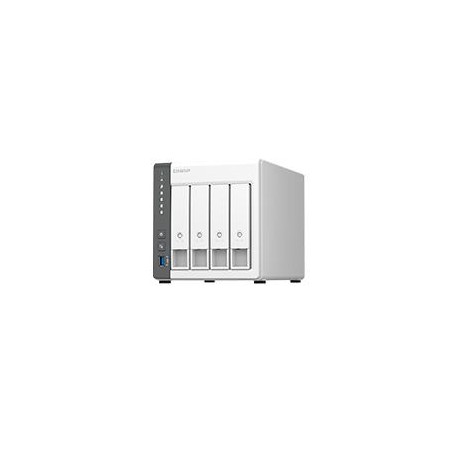 NAS QNAP TS-433-4G /4 BAHIAS NUCLEO CUADRUPLE 2.0 GHZ 4GB DDR3/1 LAN 2,5 GBE/ 1 LAN GBE/USB 3.2 X1/SATA/HOT-SWAP/ SIN DISCOS/ 