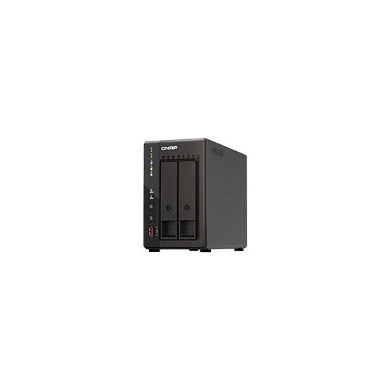 NAS QNAP TS-253E-8G / 2 BAHIAS / TORRE / INTEL CELERON 4NUCLEOS 2.6GHZ / 8GB RAM DDR4 / LAN 2,5GBE2 / WAKE ON LAN / HDMI2 / US