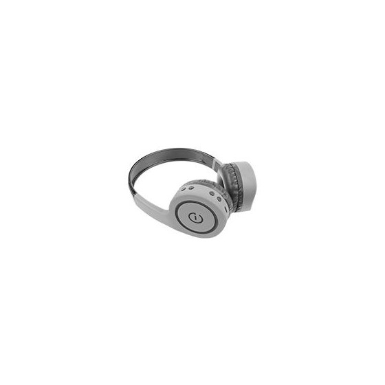 AUDIFONOS ON-EAR INALAMBRICOS MANOS LIBRES CON BT FM SD 3.5MM EASY LINE BY PERFECT CHOICE GRIS