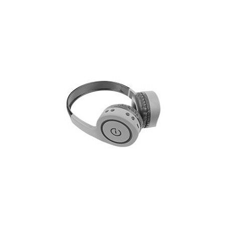AUDIFONOS ON-EAR INALAMBRICOS MANOS LIBRES CON BT FM SD 3.5MM EASY LINE BY PERFECT CHOICE GRIS
