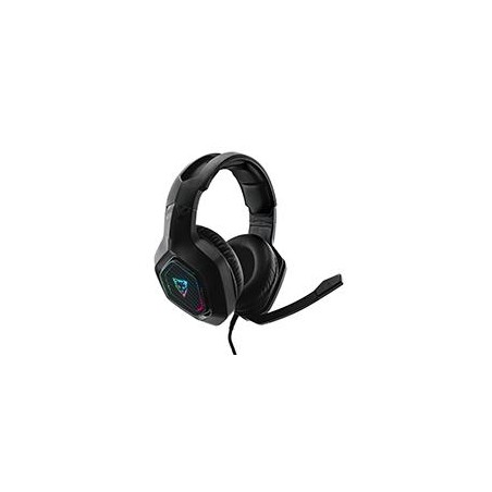 AUDIFONOS GAMER OCELOT TIPO DIADEMA/OVER EAR/USB/3.5MM/COLOR NEGRO/ALAMBRICOS/ILUMINACION TIPO RGB/CONTROL DE AUDIO/MICROFONO 