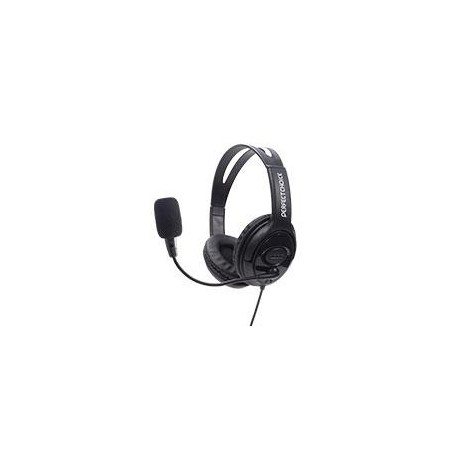 AUDIFONOS DIADEMA CON MICROFONO FLEXIBLE CONECTOR USB PERFECT CHOICE - NEGRO