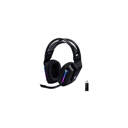 AUDIFONOS GAMING TIPO DIADEMA LOGITECH G733 LIGHTSPEED BLACK INALAMBRICO USB 1MS RECARGABLE 29HRS DE USO 20 METROS 7.1 CANALES