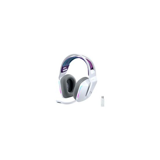 AUDIFONOS GAMING TIPO DIADEMA LOGITECH G733 LIGHTSPEED WHITE INALAMBRICO USB 1MS RECARGABLE 29HRS DE USO 20 METROS 7.1 CANALES