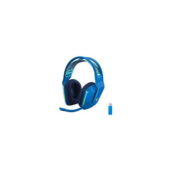 AUDIFONOS GAMING TIPO DIADEMA LOGITECH G733 LIGHTSPEED BLUE INALAMBRICO USB 1MS RECARGABLE 29HRS DE USO 20 METROS 7.1 CANALES 