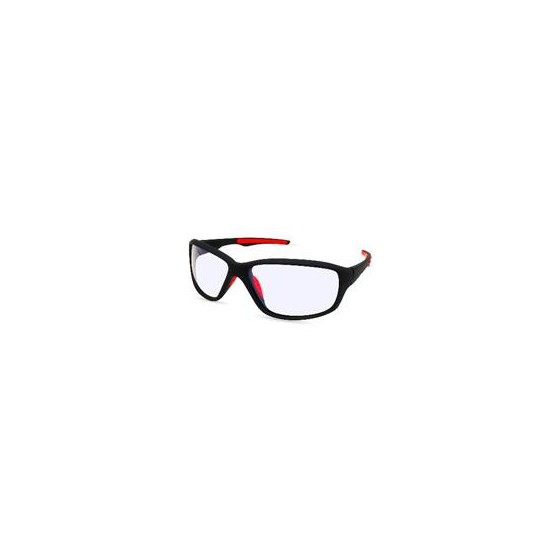 LENTES BROBOTIX ANTIRADIACION PARA COMPUTADORA, GAMER, NEGRO/ROJO MATE