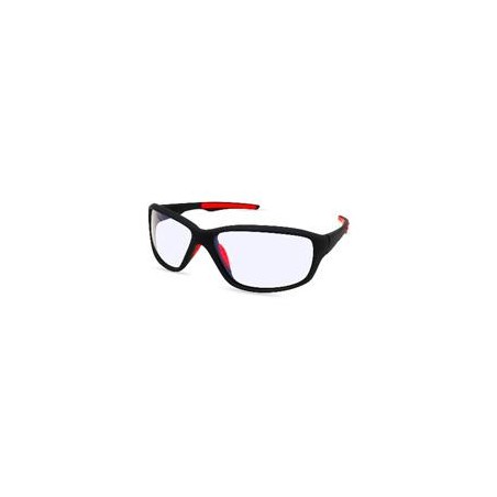 LENTES BROBOTIX ANTIRADIACION PARA COMPUTADORA, GAMER, NEGRO/ROJO MATE