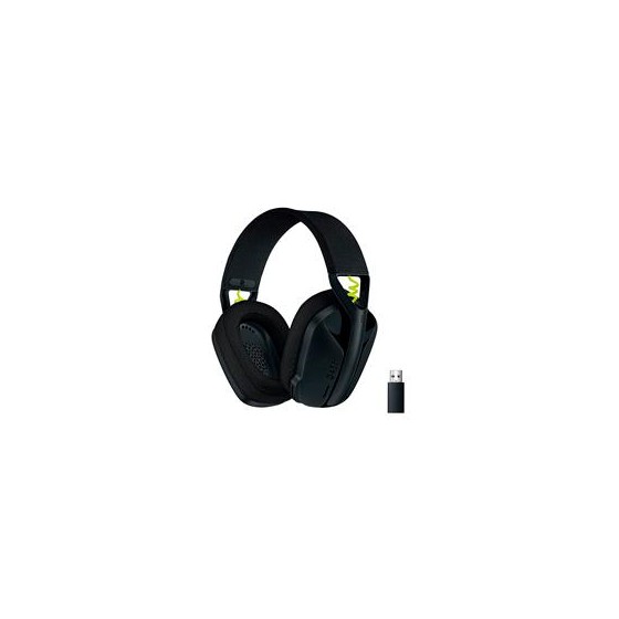 AUDIFONOS GAMING TIPO DIADEMA LOGITECH G435 LIGHTSPEED BLACK INALAMBRICO RECARGABLE 18HRS USB 1MS LIGHTSYNC BLUETOOTH 165 GRAM