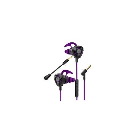 AUDIFONO PARA JUEGO CON MICROFONO DESMONTABLE GAMER EASY LINE BY PERFECT CHOICE - MORADO/NEGRO