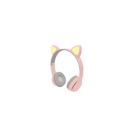 AUDIFONOS DIADEMA BLUETOOTH PARA NINOS PERFECT CHOICE CATTO - ROSA