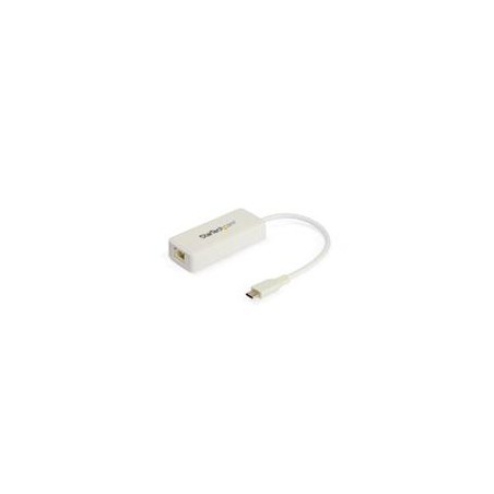 ADAPTADOR DE RED ETHERNET USB-C  CON PUERTO USB A - ADAPTADOR DE RED NIC ETHERNET RJ45 USB TIPO C USB 3.0/USB 3.1 BLANCO - STA