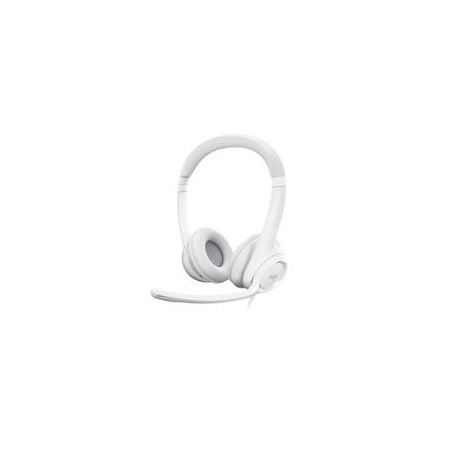 AUDIFONOS CON MICROFONO TIPO DIADEMA LOGITECH H390 COLOR OFF WHITE ALAMBRICOS CON CONECTOR USB CONTROL DE AUDIO INTEGRADO EN E