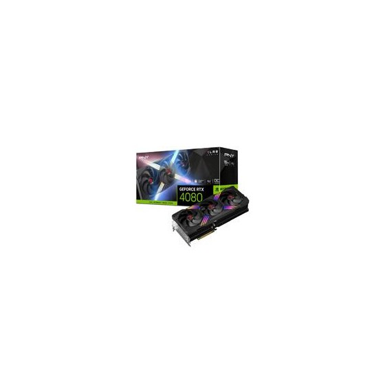 TARJETA DE VIDEO PNY NVIDIA RTX 4080 VERTO EPIC-X ARGB TRIPL FAN XLR8 OC / 16GB GDDR6X / 3X DP 1.4A / HDMI 2.1 / PCIE 4.0 X16 