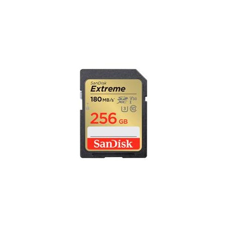 MEMORIA SANDISK SDXC 256GB EXTREME 180MB/S 4K CLASE 10 U3 V30 SDSDXVV-256G-GNCIN