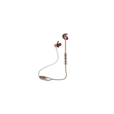 AUDIFONOS IN-EAR BLUETOOTH CON MICROFONO COLECCION METALICOS COLOR DORADO MB-02020