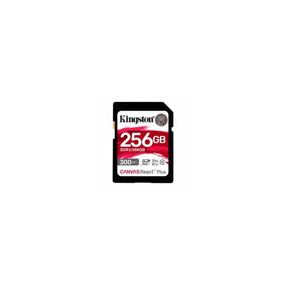 MEMORIA FLASH SD KINGSTON SDXC CANVAS REACT PLUS 256 GB 300R UHS-II V90(SDR/256GB)