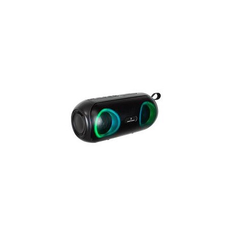 BOCINA INALAMBRICA BLUETOOTH PORTATIL RECARGABLE LUZ RGB OUTDOORS 16W CONTRA SALPICADURAS PERFECT CHOICE S-PLASH - NEGRO