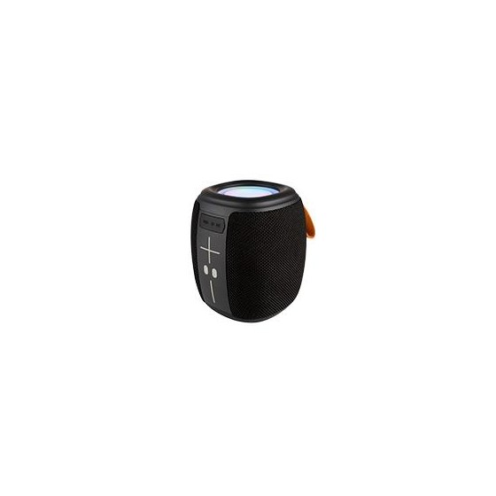 BOCINA INALAMBRICA BLUETOOTH PORTATIL RECARGABLE LUZ RGB FUNCION TWS PERFECT CHOICE NOVEL DRUM - NEGRO