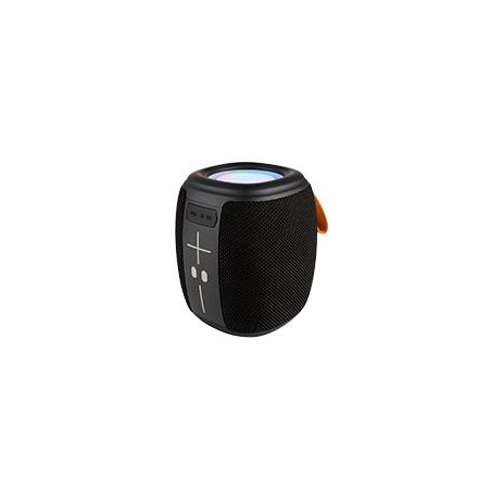 BOCINA INALAMBRICA BLUETOOTH PORTATIL RECARGABLE LUZ RGB FUNCION TWS PERFECT CHOICE NOVEL DRUM - NEGRO