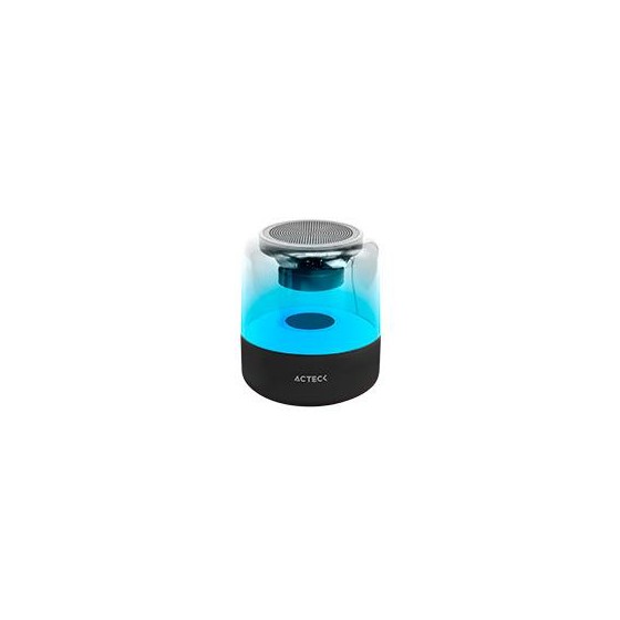 BOCINA ACTECK GLEE CRYSTAL AP470 / INALAMBRICA / BLUETOOTH / CONEXION TWS / SONIDO ESTEREO / 5W / ILUMINACION LED / RAFIO FM /