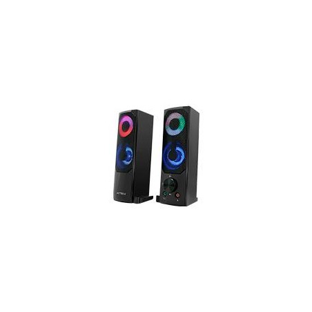 BOCINAS ACTECK ELANT BRICK AS450 / ALAMBRICA / 6 W RMS / USB - 3.5MM / ILUMINACION LED / SONIDO ESTEREO / NEGRO / AC-935258