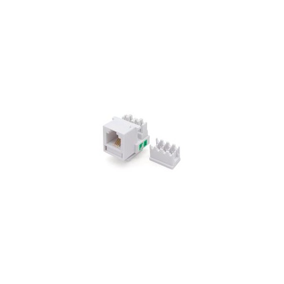 JACK BROBOTIX RJ11 CAT3, TELEFONICO, BLANCO.