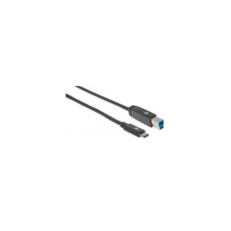 CABLE USB,MANHATTAN,354998,-C V3.1, C-B 2.0M NEGRO