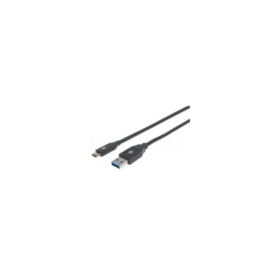 CABLE USB,MANHATTAN,354974,-C V3.1, C-A 2.0M NEGRO