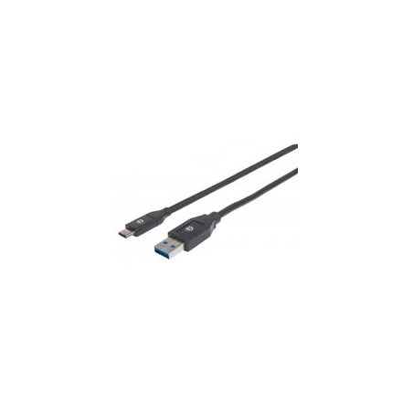 CABLE USB,MANHATTAN,354974,-C V3.1, C-A 2.0M NEGRO