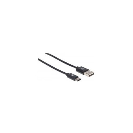 CABLE USB,MANHATTAN,354929,-C V2.0, C-A 2.0M NEGRO 480MBPS