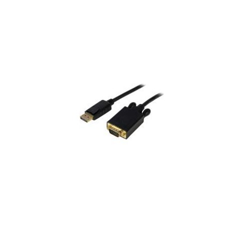 CABLE ADAPTADOR DE 91CM CONVERTIDOR DE VIDEO DISPLAYPORT DP A VGA - ACTIVO - 1080P - NEGRO - STARTECH.COM MOD. DP2VGAMM3B