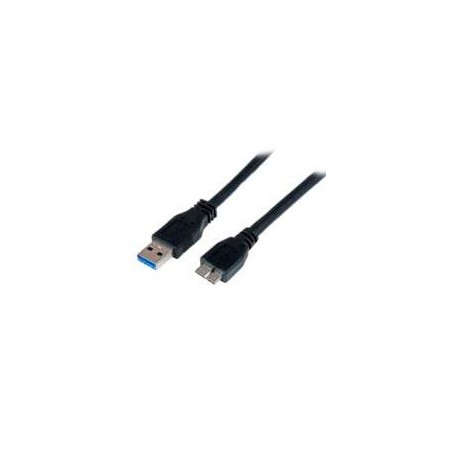 CABLE CERTIFICADO 1M USB 3.0 SUPER SPEED SS MICRO USB B MACHO A USB A MACHO ADAPTADOR - NEGRO - STARTECH.COM MOD. USB3CAUB1M