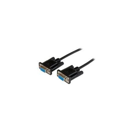 CABLE SERIAL DE 2M NULO DE MODEM SERIAL RS232 DB9 - HEMBRA A HEMBRA - COLOR NEGRO - STARTECH.COM MOD. SCNM9FF2MBK