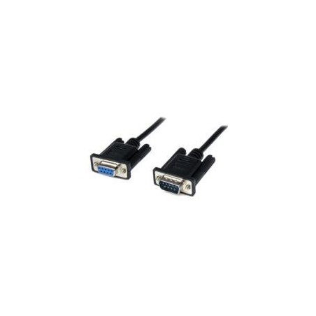 CABLE SERIAL DE 1M MODEM NULO NULL SERIAL DB9 HEMBRA A MACHO - NEGRO - STARTECH.COM MOD. SCNM9FM1MBK