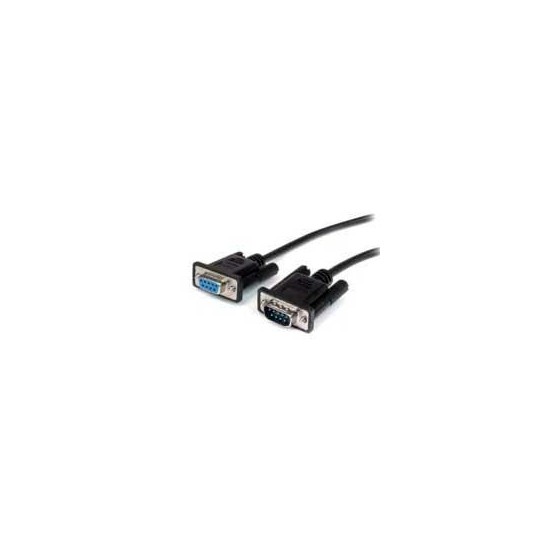 CABLE DE 2M DE EXTENSION DIRECTO STRAIGHT THROUGH SERIAL RS232 VIDEO PANTALLA EGA DB9 MACHO A HEMBRA - EXTENSOR NEGRO - STARTE