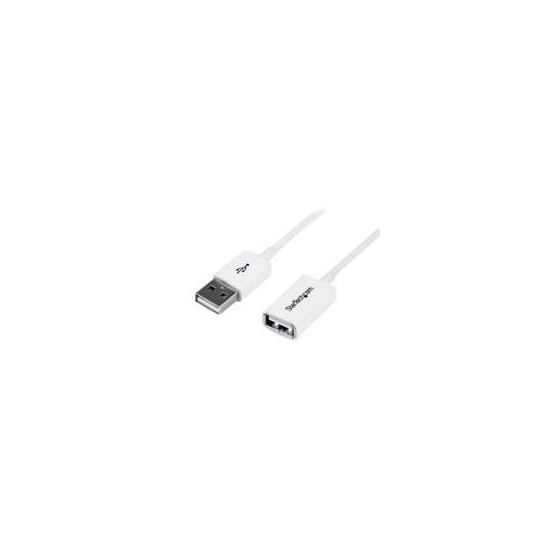 CABLE DE 3M DE EXTENSIYN ALARGADOR USB 2.0 DE ALTA VELOCIDAD HI SPEED - MACHO A HEMBRA USB A - EXTENSOR - BLANCO - STARTECH.