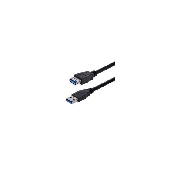 CABLE DE 1M DE EXTENSION ALARGADOR PASIVO USB 3.0 SUPERSPEED - MACHO A HEMBRA USB A - EXTENSOR - NEGRO - STARTECH.COM MOD. USB