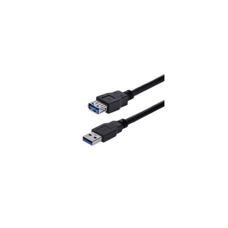 CABLE DE 1M DE EXTENSION ALARGADOR PASIVO USB 3.0 SUPERSPEED - MACHO A HEMBRA USB A - EXTENSOR - NEGRO - STARTECH.COM MOD. USB