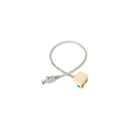 CABLE ADAPTADOR MULTIPLICADOR DIVISOR SPLITTER RJ45 2 A 1 - HEMBRA A MACHO - DIVISOR SPLITTER PARA CABLE DE RED ETHERNET RJ45 