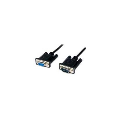 CABLE SERIAL DE 2M MODEM NULO NULL SERIAL DB9 HEMBRA A MACHO - NEGRO - STARTECH.COM MOD. SCNM9FM2MBK