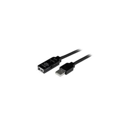 CABLE DE EXTENSIYN ALARGADOR DE 10M USB 2.0 HI SPEED ALTA VELOCIDAD ACTIVO AMPLIFICADO - MACHO A HEMBRA USB A - NEGRO - STAR