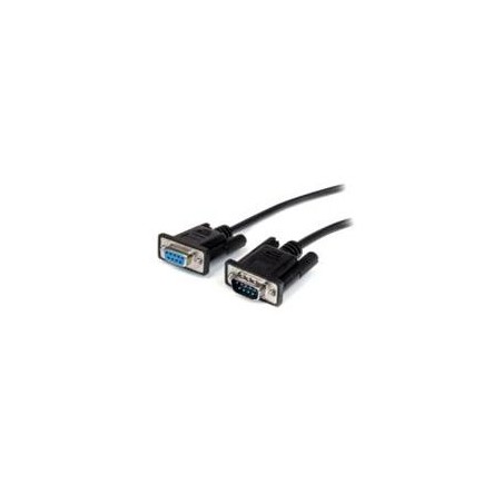 CABLE DE 3M DE EXTENSION DIRECTO STRAIGHT THROUGH SERIAL RS232 VIDEO PANTALLA EGA DB9 MACHO A HEMBRA - EXTENSOR NEGRO - STARTE