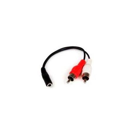 CABLE ADAPTADOR DE 15CM DE AUDIO ESTYREO MINI JACK DE 3.5MM HEMBRA A 2X RCA MACHO - STARTECH.COM MOD. MUFMRCA