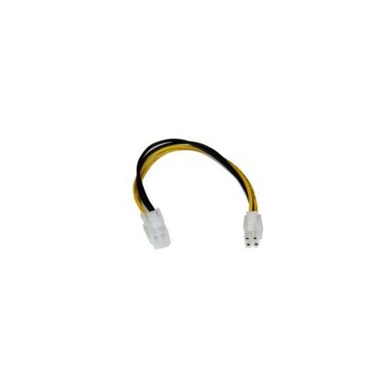 CABLE DE 20CM DE EXTENSION ALARGADOR FUENTE ALIMENTACION CORRIENTE TARJETA MADRE CPU ATX12V 4 PINES P4 - MACHO A HEMBRA - STAR