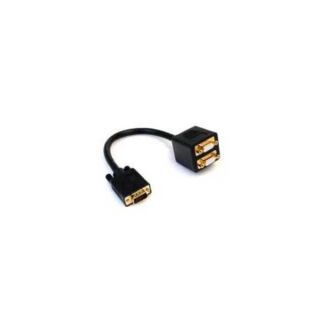 CABLE DE 30CM DUPLICADOR DIVISOR DE VIDEO VGA DE 2 PUERTOS - MULTIPLICADOR SPLITTER 2 SALIDAS - 2X HEMBRA HD15 - STARTECH.COM 