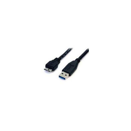 CABLE DE 50CM USB 3.0 SUPER SPEED SS MICRO USB B MACHO A USB A MACHO ADAPTADOR - NEGRO - STARTECH.COM MOD. USB3AUB50CMB