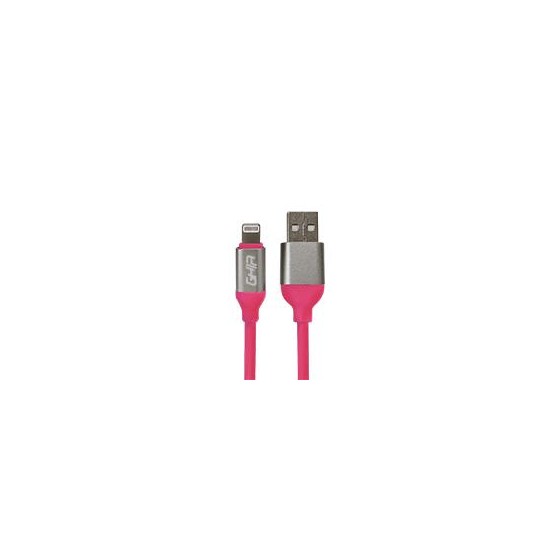 CABLE USB TIPO LIGHTNING GHIA 1M COLOR ROSA