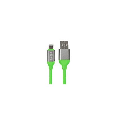 CABLE USB TIPO A - TIPO LIGHTNING GHIA 1M COLOR VERDE